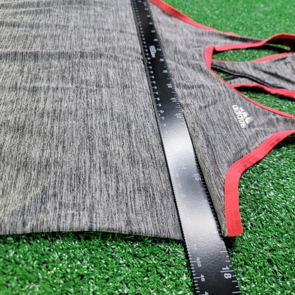 Adidas Keyhole Open Back Cut Out Climalite Women's Shirt Size Medium Grey Gym - Picture 7 of 10